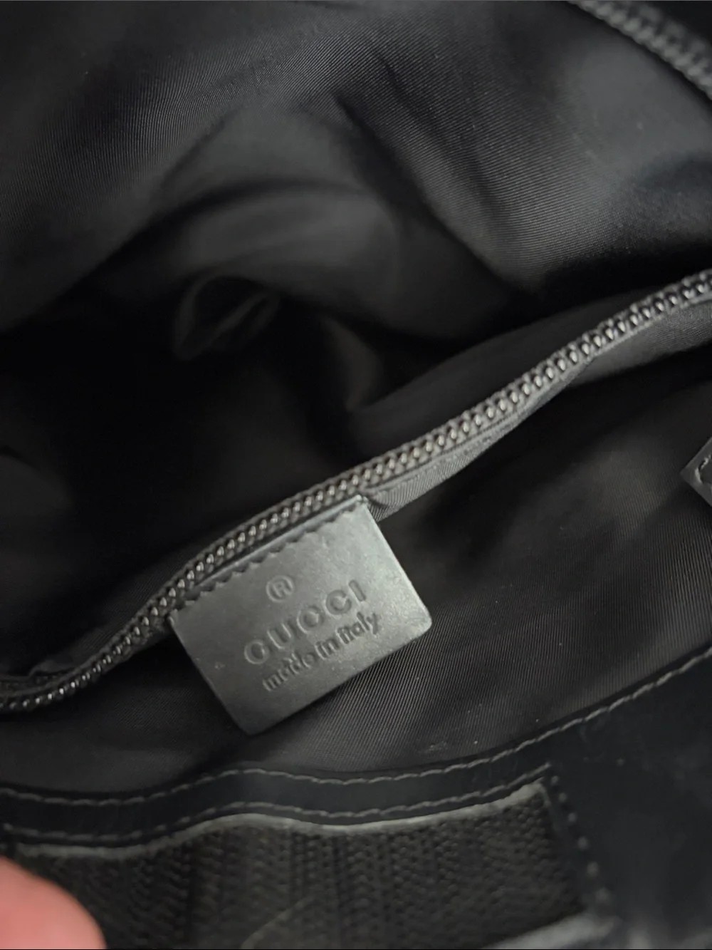 Gucci Black GG Canvas Messenger Crossbody